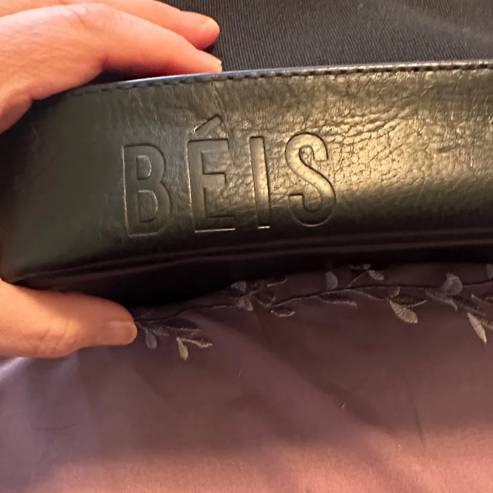 BEIS Black Two-Zip Travel Cosmetic Bag